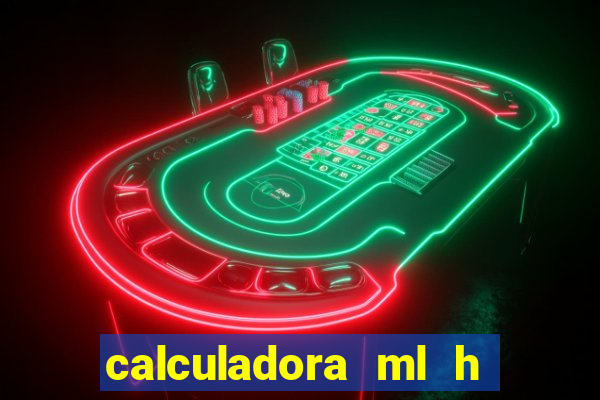 calculadora ml h para mcg kg min